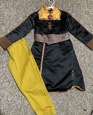 Disney Store Frozen Anna Costume Black Yellow Purple size 4