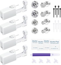 4pcs Ear Piercing Kit, Self Ear Piercing Gun, Easy And Safe Ear Piercing Gun Kit