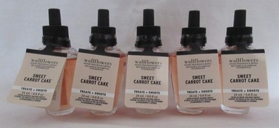 White Barn Bath & Body Works Wallflower Refill Bulb Lot Set 5 SWEET CARROT CAKE