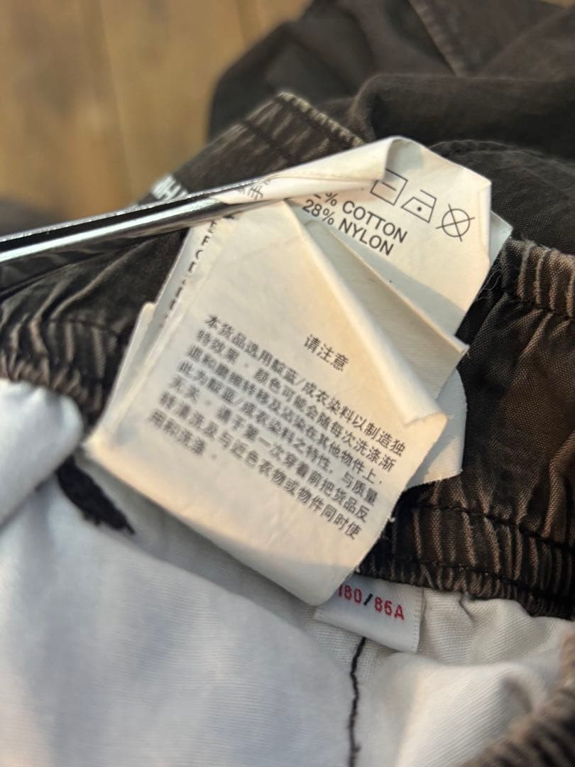 Aape A BATHING APE Cotton Nylon Wide Cargo Pants Faded Black L Waist 80cm thumbnail 16