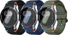 3 Pack Soft Silicone Strap Compatible with Galaxy Watch 7 44mm