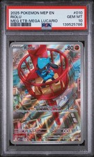 2025 POKEMON MEP EN-ME BLACK STAR PROMO #010 RIOLU PSA 10