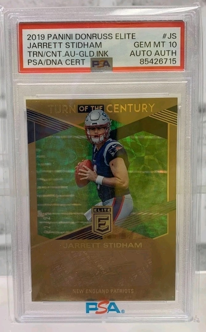 Jarrett Stidham Panini Donruss Elite Turn of the Century Autographs #JS Gold Ink
