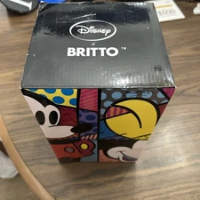 Britto Mickey Mouse Figurine Enesco 2010 #4019372 PreOwned In Original Box Rare