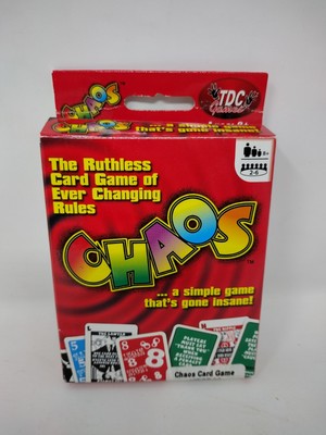TDC Games The Chaos Card Game of Everchanging Rules CARDS SEALED damaged box