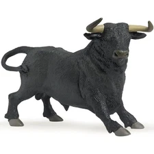 Andalusian Bull Figurine - Hand Painted Farm Animal Toy Figure - Papo 51050
