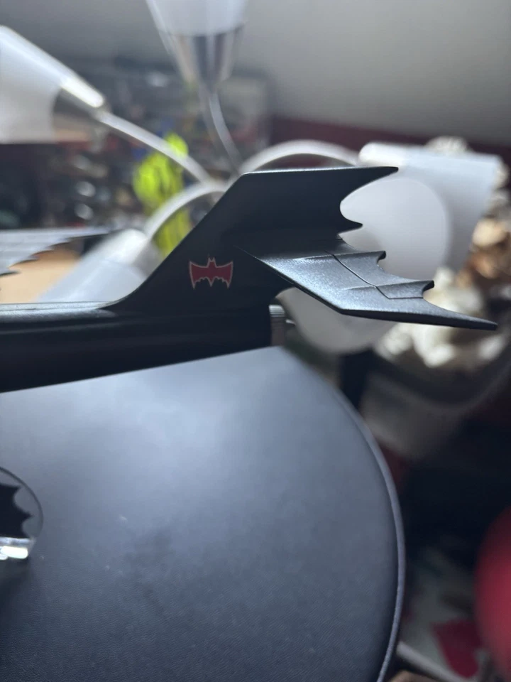 VINTAGE 1960'S AURORA PLASTICS CORP BATMAN BAT JET BATPLANE MODEL miss land gear - Image 3 of 4