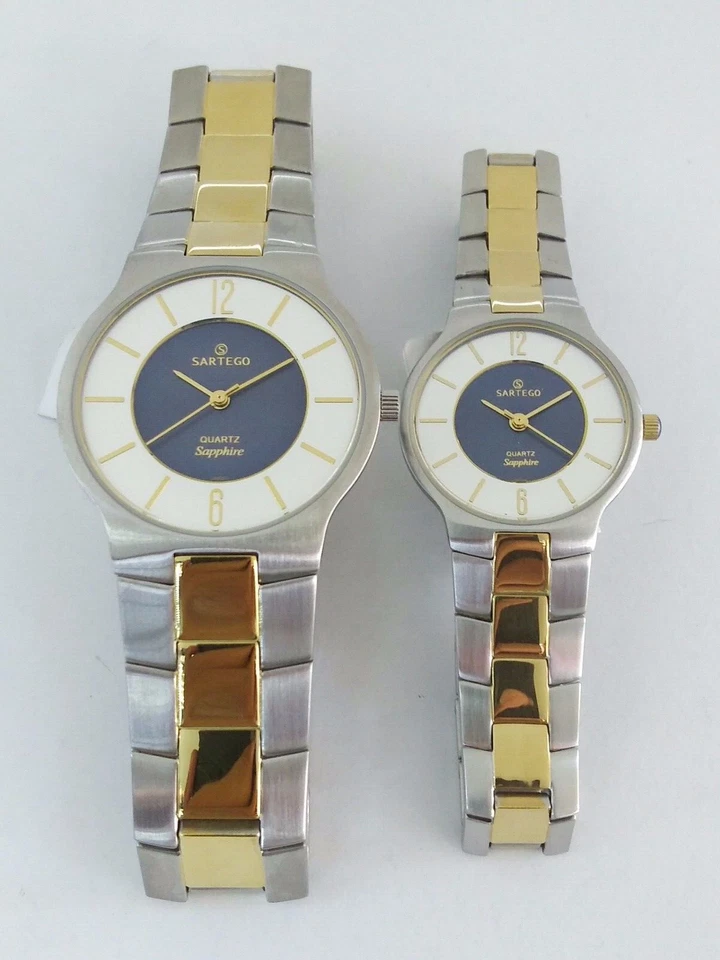 Sartego Seville Quartz Sapphire stainless steel COUPLE watch PAIR SVQ863 SVQ443 - Image 2 of 4