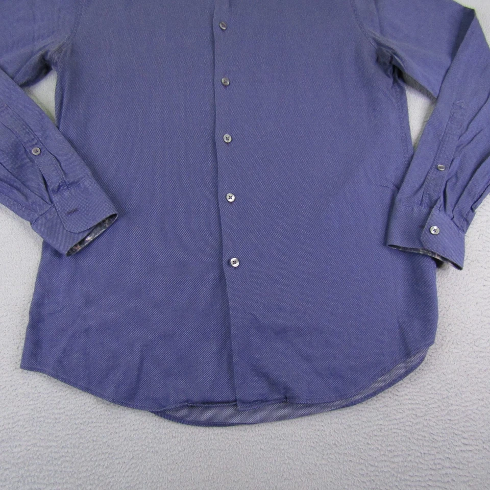 Camisa Paul Smith Para Hombre Mediana Azul Lunares The Byard Abotonada Italia 15-38 Foto 3 de 4