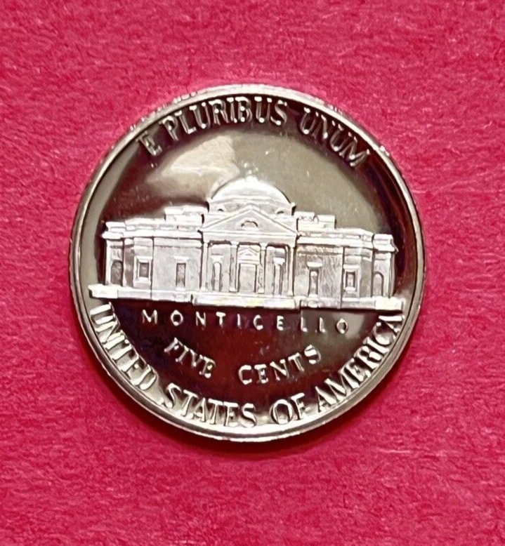 1977 S Jefferson Níquel BRILHANTE GEMA PROFUNDA CAMEO PROVA - Imagem 4 de 4