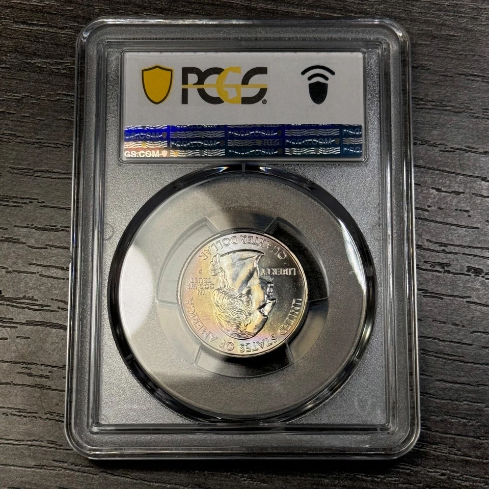 MS66 2004-P 25C Washington Iowa State Quarter, PCGS Trueview- Rainbow Toned - Image 3 of 4