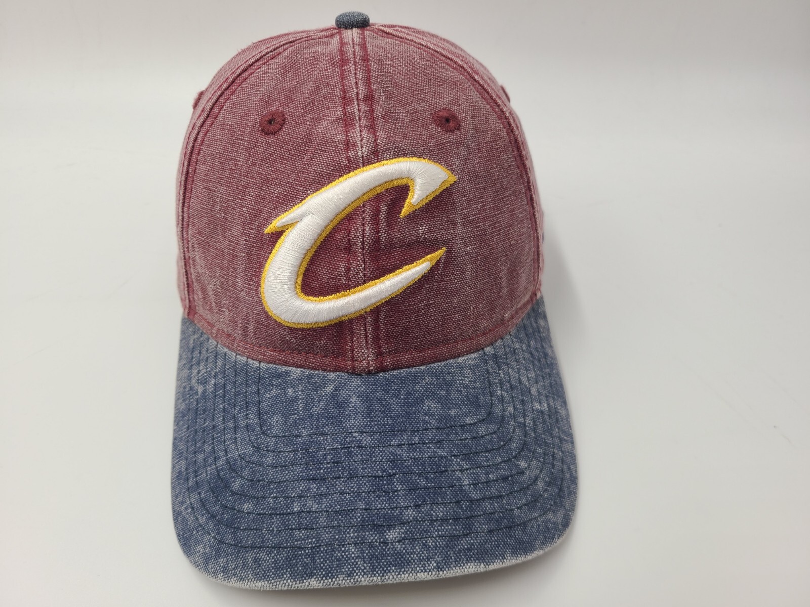Cleveland Cavaliers New Era 9Twenty Denim Strapback Adjustable Hat Cap Red Blue