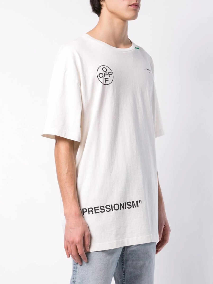 Off-White Pink Impressionism Stencil Arrows Oversized T-Shirt