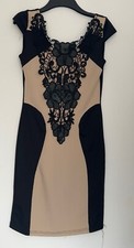 Black And Beige Bodycon Dress Size M ￼