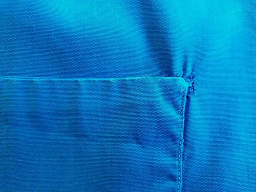 Ancien Tablier fillette coton bleu CABRA T2-3ans vintage 60 Girl apron sz 2-3yrs - Imagen 8 de 12