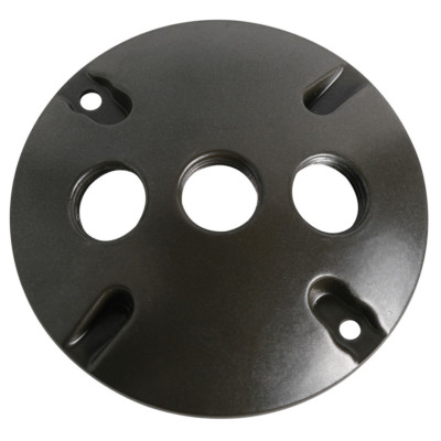 1 Pc Weatherproof 4 Round Cover W 3 Three 1 2 Holes Outdoor Lampholder Bronze Ebay