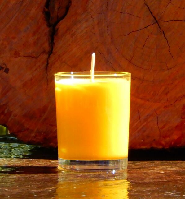 40hr PINEAPPLE & LIME Strong Scented PURE ECO SOY WAX Votive Glass Jar CANDLE