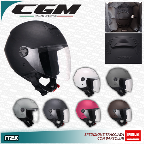 CASCO JET OMOLOGATO 2021 VISIERA LUNGA SILENZIOSO MOTO SCOOTER MOTORINO  VESPA | eBay