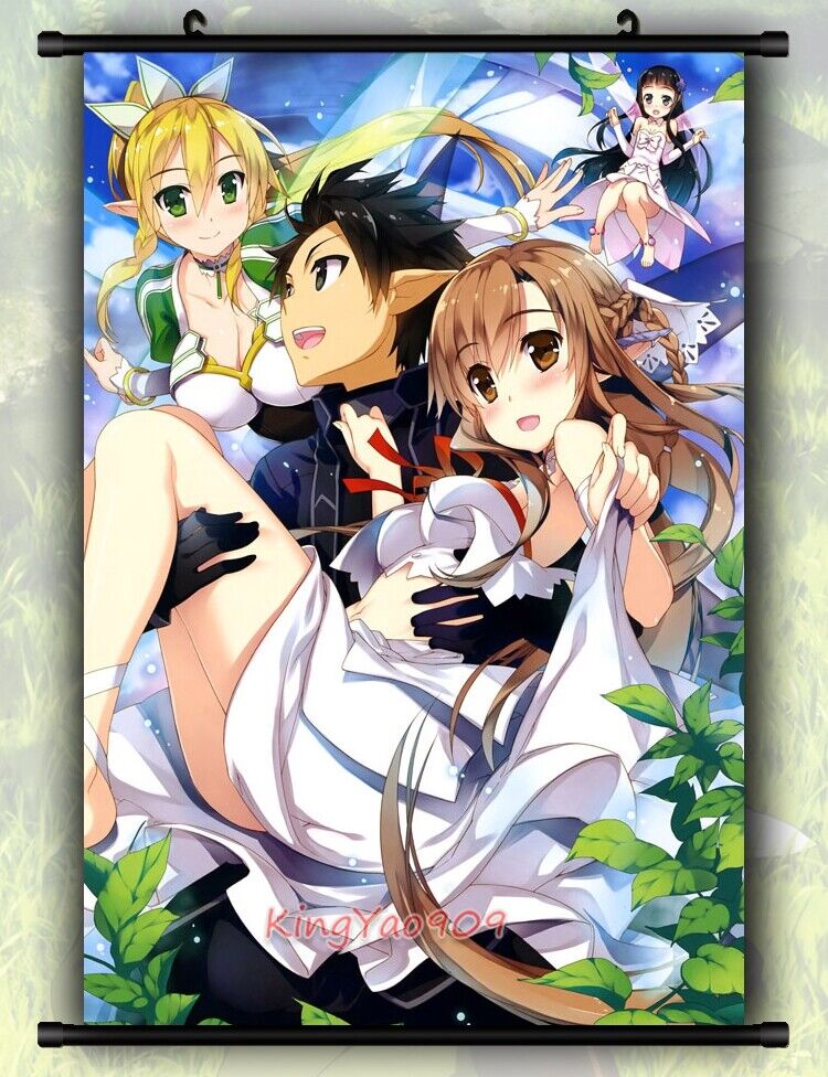 Sword Art Online Anime Game Girls Poster