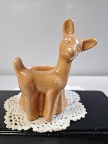 Vintage Haeger Pottery Mini DEER PLANTER  4.5 IN TALL