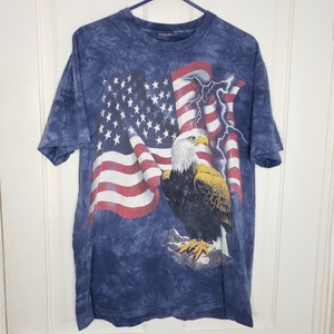 American Flag Lightning Tie Dye T Shirt 