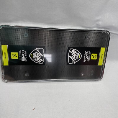 Auto Drive License Plate Frame Chrome Metal Easy Install NEW P3