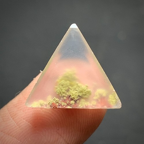 Tiny Scenic Moss Agate Cabochon 14.8x13x4mm High Quality 5 ct - Picture 5 of 5