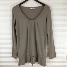 Michael Stars Womens Blouse One Size Fits Most Nude Supima Cotton Top