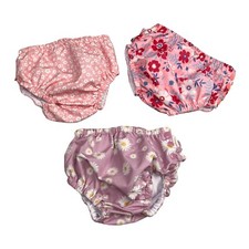 Swim Diaper Cover Lot Tahari Disney Baby 12 - 18mos Girls Floral Pink Lavender