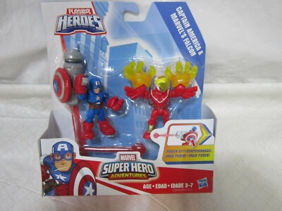 Playskool Marvel Super Hero Adventures Captain America & Falcon Power Up! Figure