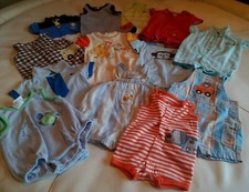 LOT OF Baby Boy NB 0-3 Mo Spring/Summer Rompers Sun Suits ADORABLE