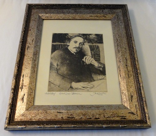 Grabado Jack Coughlin - Robert Louis Stevenson - Prueba de artista firmada - Imagen 2 de 11