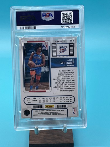 2022 Contenders Optic Jalen Williams RC Rookie Ticket Red PSA 9 low pop OKC ⭐️ - Imagen 2 de 2