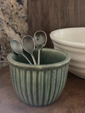 Lot 3 Primitive Antique SALT SPOONS Mark EPNS