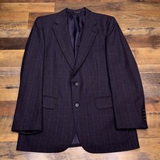 Burberry Blazer 40R Gray Plaid Wool Sport Coat Saks Fifth