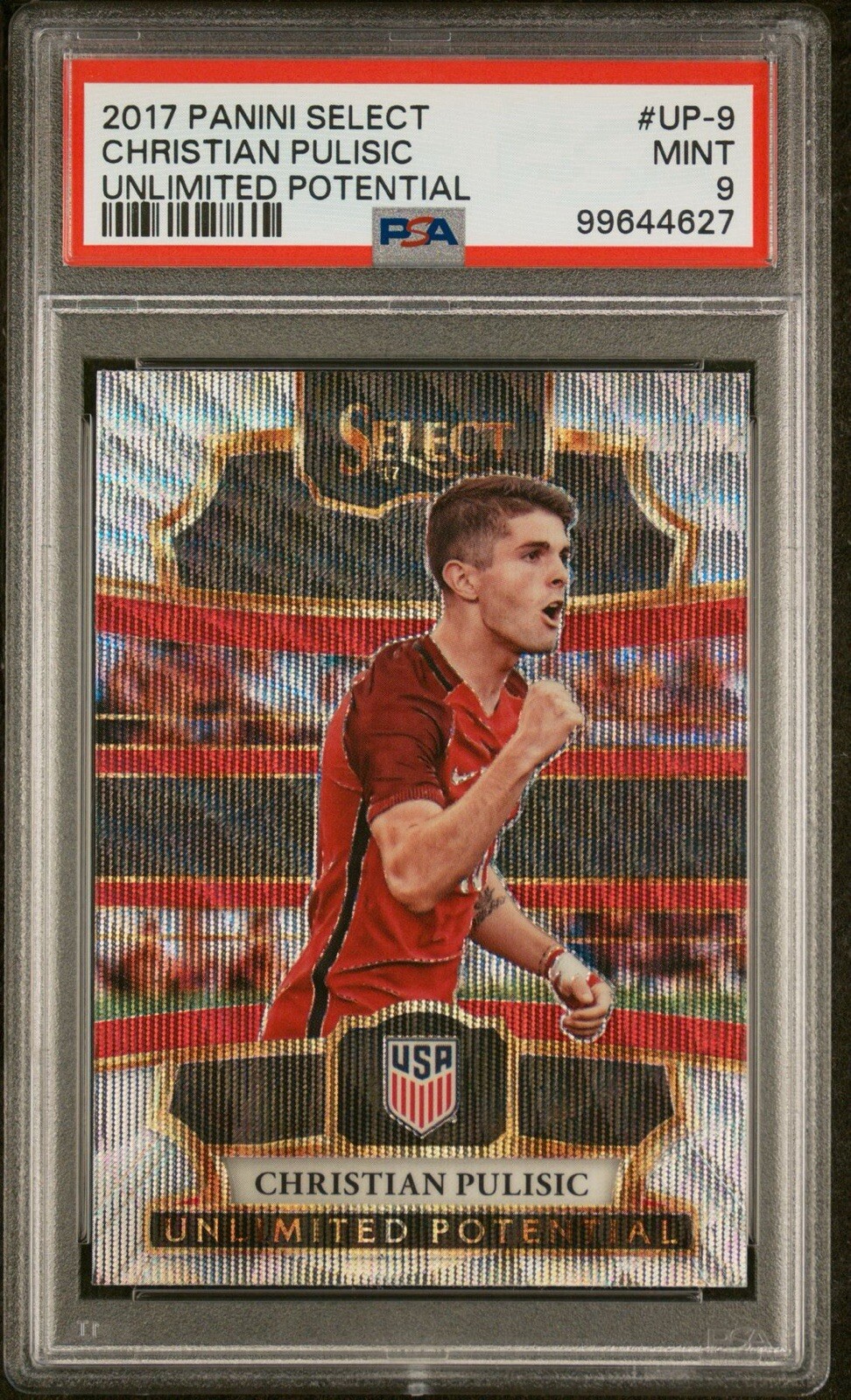 2017-18 Panini Select Unlimited Potential Prizm Christian Pulisic #UP-9 PSA 9