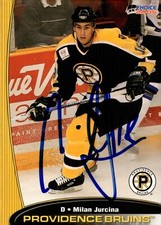 Milan Jurcina - Signed 2001-02 Providence Bruins Team Issued Card #12