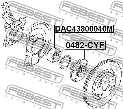 Fits FEBEST DAC43800040M FRONT WHEEL BEARING 43X80X40 ⭐UK Stock⭐ - Image 4