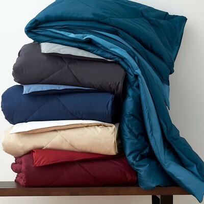Wonderful Down Alternative Comforter OR Sets 1000 TC Solid US Full Select Item