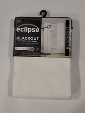 Eclipse Blackout Window Curtain One Panel Braxton White 42 x 84 Brand New NIP