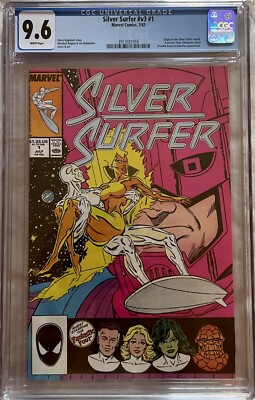 SILVER SURFER V3 #1 (Marvel Comics, 1987) CGC Graded 9.6 ~ White Pages