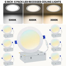 6 Inch Ultra-thin Led Panel Down Lights With Junction Box3cct 3000k4000k5000k