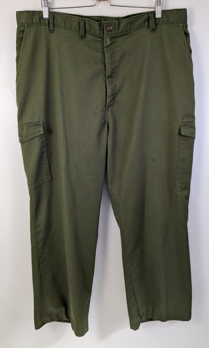 Vintage USA Boy Scout Pants 42x28 Mens Green BSA Uniform Cargo 