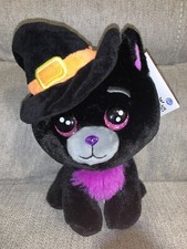 Black Cat 8  Plush Lil peepers Sparkle Eyes Halloween Stuffed Animal Toy Russ