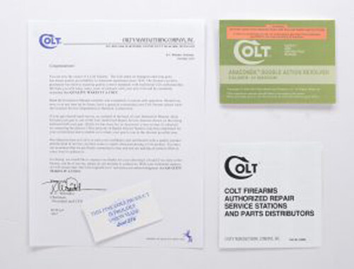 Colt Anaconda 1990 Manual, Repair Stations List, Colt Letter, Etc. - Picture 1 of 5