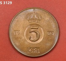 1952 Sweden 5 Ore  Gem BU  *Free S/H After 1st Item*