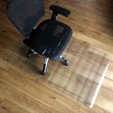 ZIJINJIAJU 36" x 60" Office Chair Clear / Frosted Mat for Hardwood Floor
