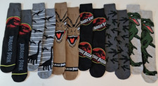 Jurassic Park Socks Men's Casual Crew Socks 6 Pairs Mens Size 8-12 Bioworld NEW