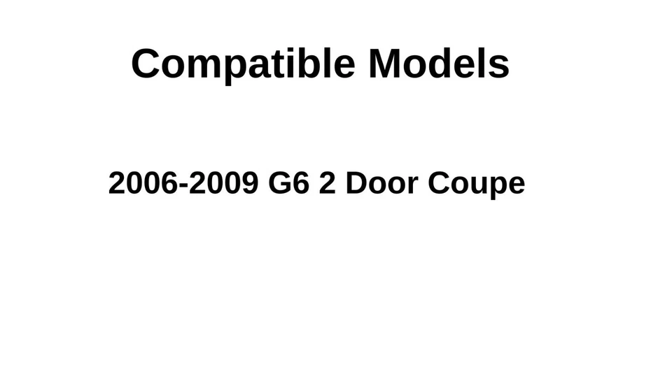 Fit 2006-2009 Pontiac G6 2-Door Coupe Passenger Right Side Door Window Glass Foto 3 de 4