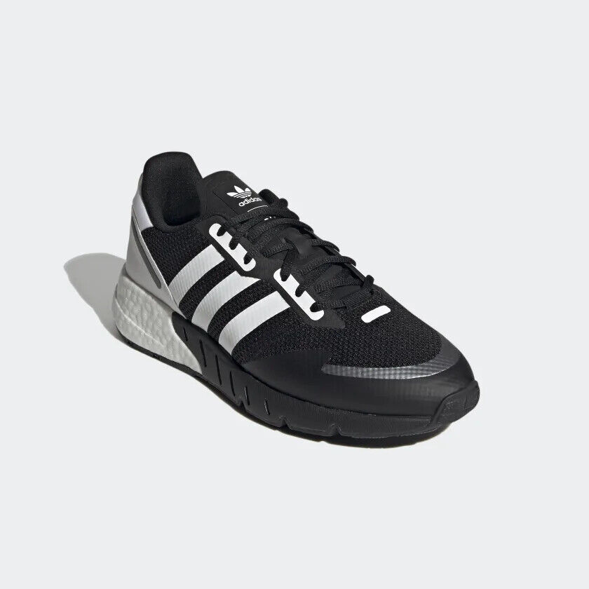 ADIDAS ORIGINALS ZX 1K BOOST BLACK/WHITE FX6515 MEN'S RUNNING CASUAL SHOES